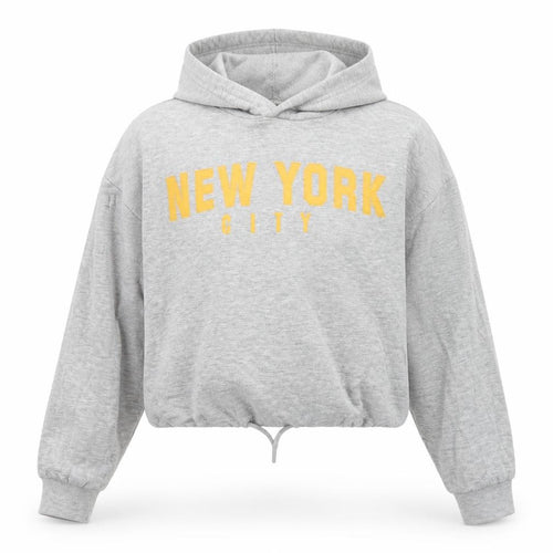 H&M Girls Grey Cotton Pullover Hoodie Size 12-13 Years Pullover - New York Cropped