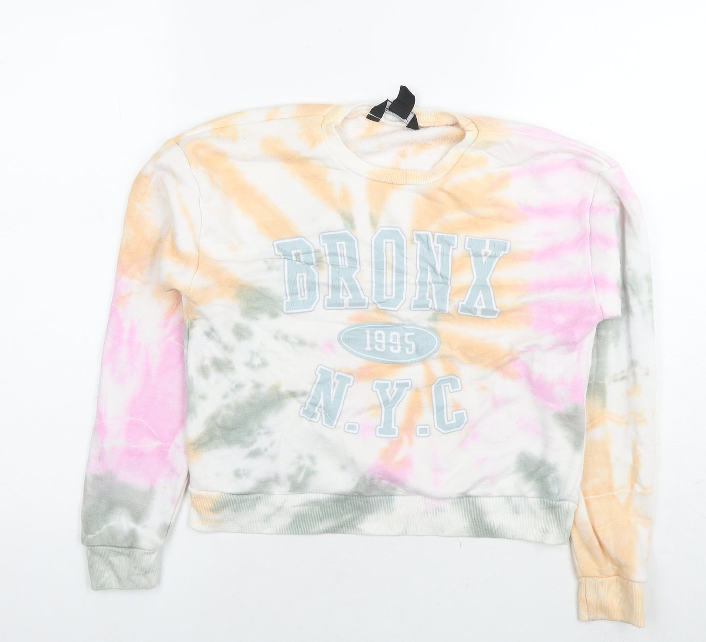 New Look Girls Multicoloured Cotton Pullover Sweatshirt Size 10-11 Years Pullover - N.Y.C Bronx