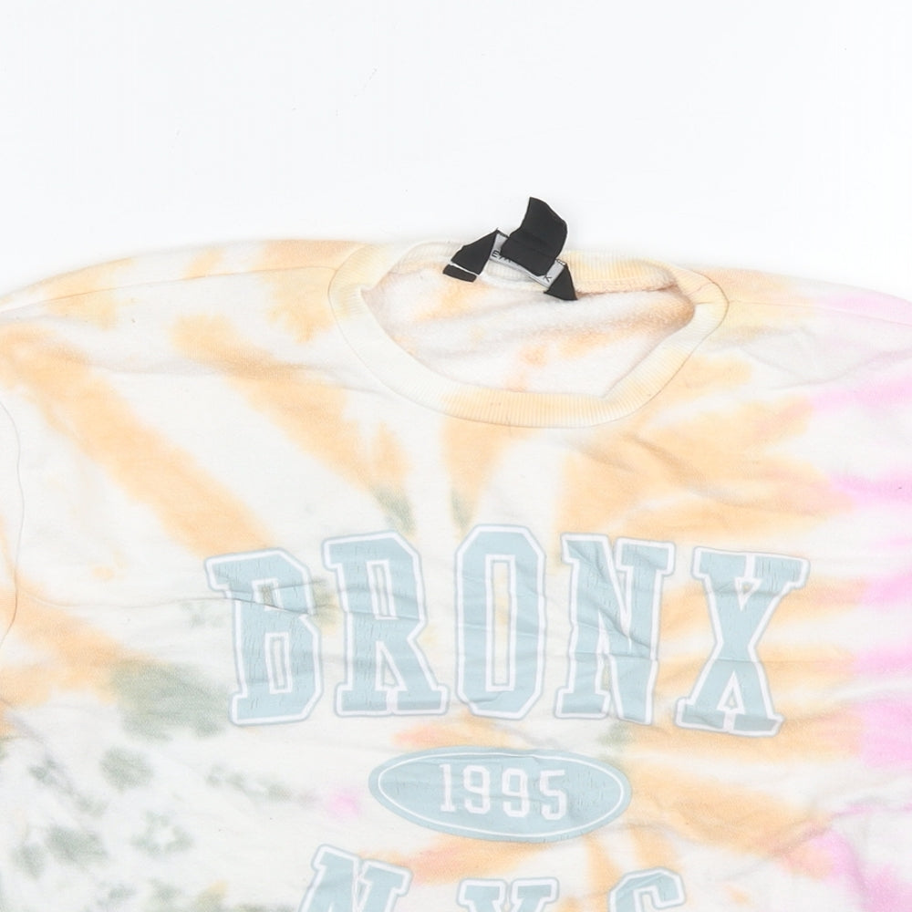 New Look Girls Multicoloured Cotton Pullover Sweatshirt Size 10-11 Years Pullover - N.Y.C Bronx