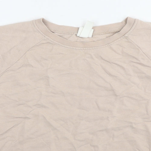 H&M Womens Beige Cotton Pullover Sweatshirt Size M Pullover