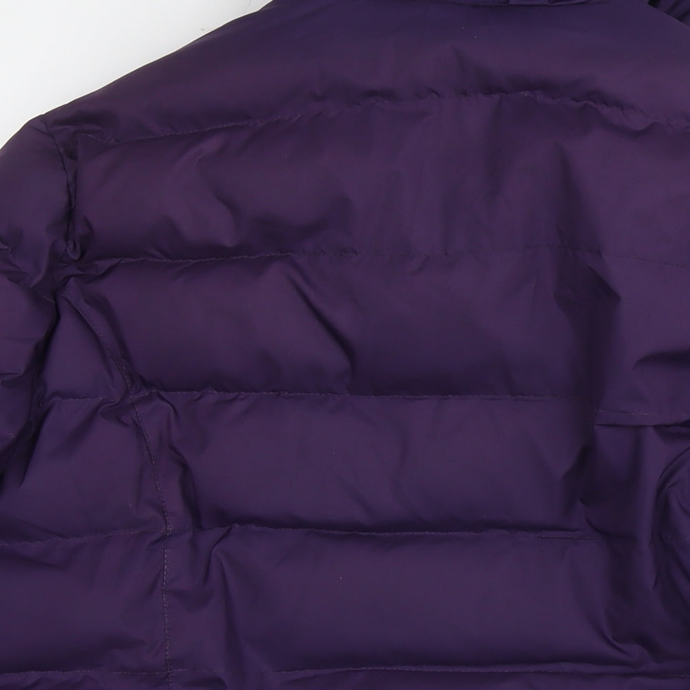 Per Una Womens Purple Puffer Jacket Jacket Size L Zip