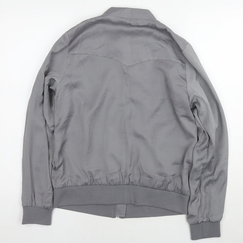 NEXT Womens Grey Bomber Jacket Jacket Size 12 Zip