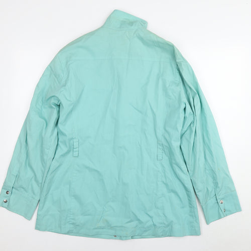 October Womens Blue Parka Coat Size 18 Zip