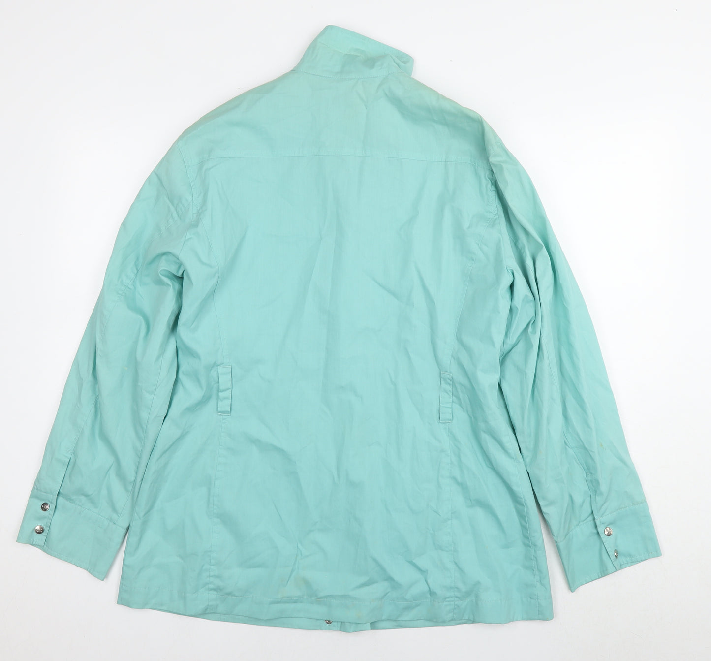 October Womens Blue Parka Coat Size 18 Zip