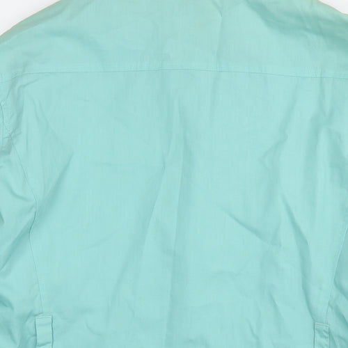 October Womens Blue Parka Coat Size 18 Zip