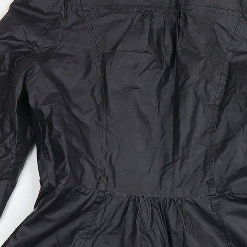 Dorothy Perkins Womens Black Overcoat Coat Size 10 Zip