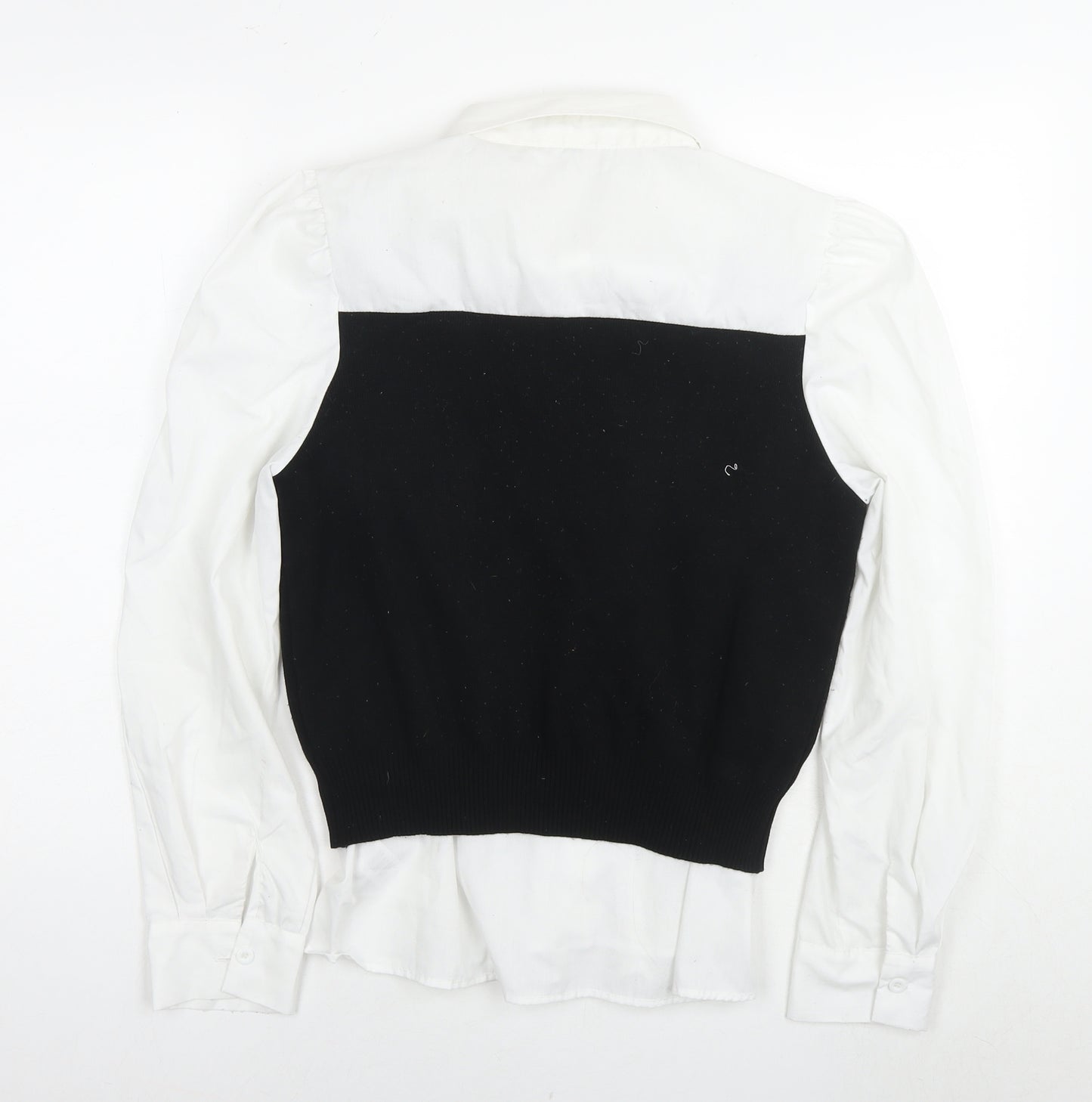 Cameo Rose Womens White Viscose Basic T-Shirt Size M Collared - Jumper/Chain Effect