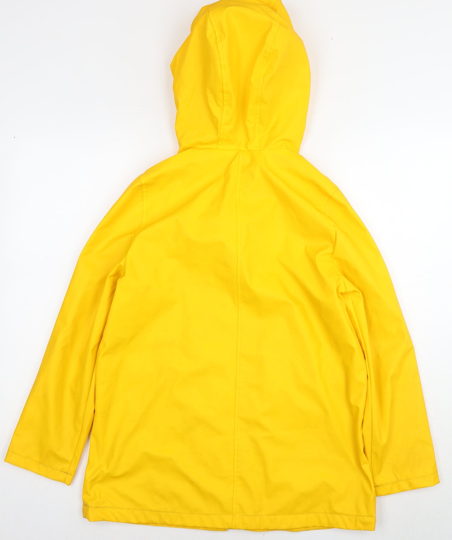 Zara Girls Yellow Rain Coat Jacket Size 13-14 Years Snap