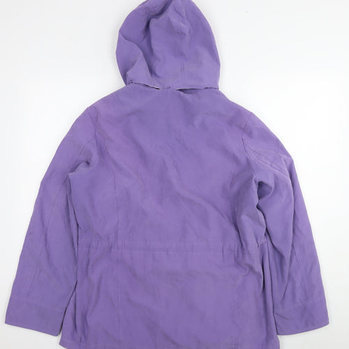 Debenhams Womens Purple Parka Coat Size 16 Zip