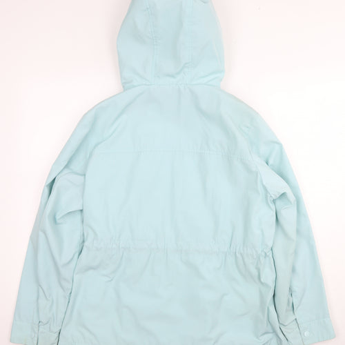 Marks and Spencer Womens Blue Parka Coat Size 16 Zip