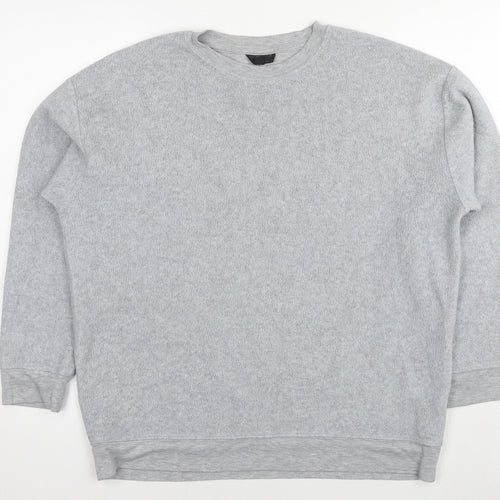 Topshop Womens Grey Polyester Pullover Sweatshirt Size 12 Pullover