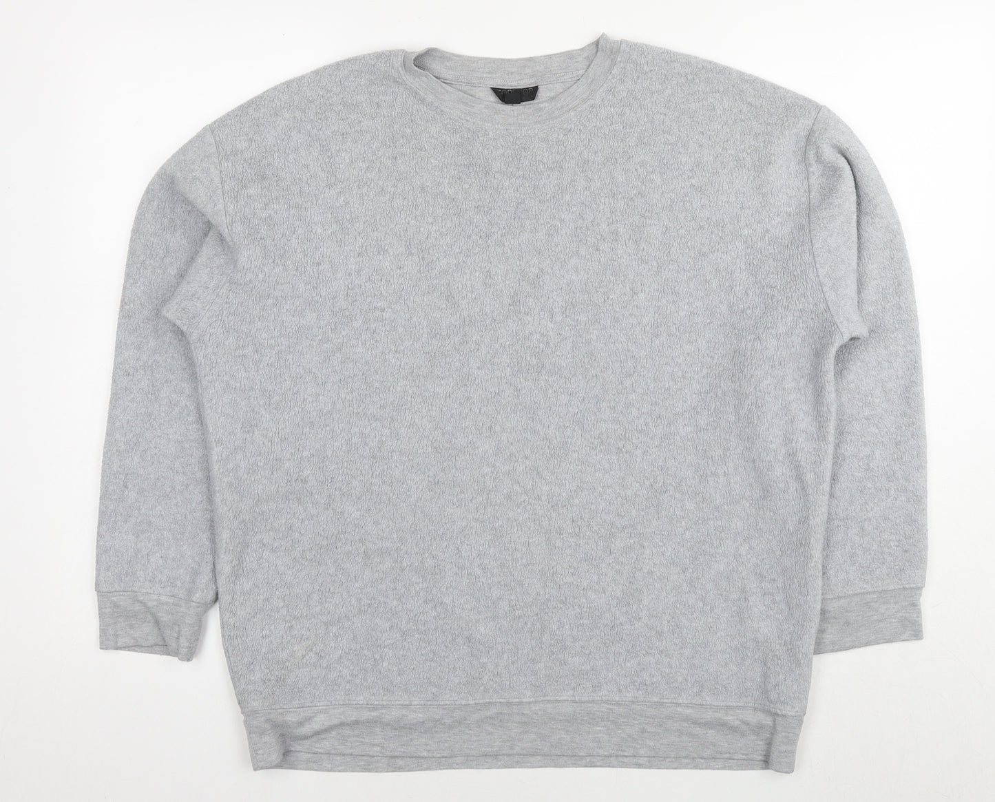 Topshop Womens Grey Polyester Pullover Sweatshirt Size 12 Pullover
