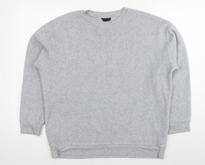 Topshop Womens Grey Polyester Pullover Sweatshirt Size 12 Pullover