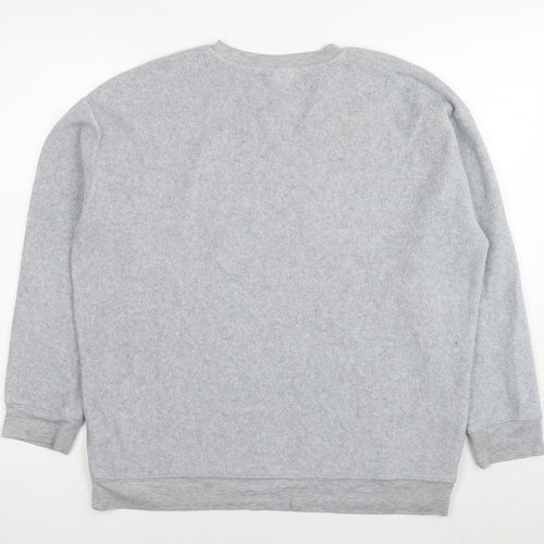Topshop Womens Grey Polyester Pullover Sweatshirt Size 12 Pullover