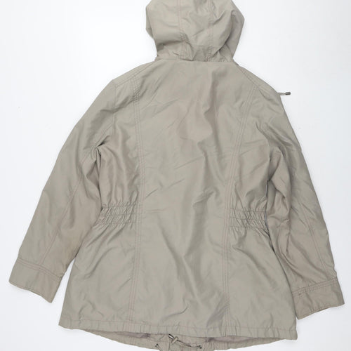 Debenhams Womens Brown Parka Jacket Size 16 Zip