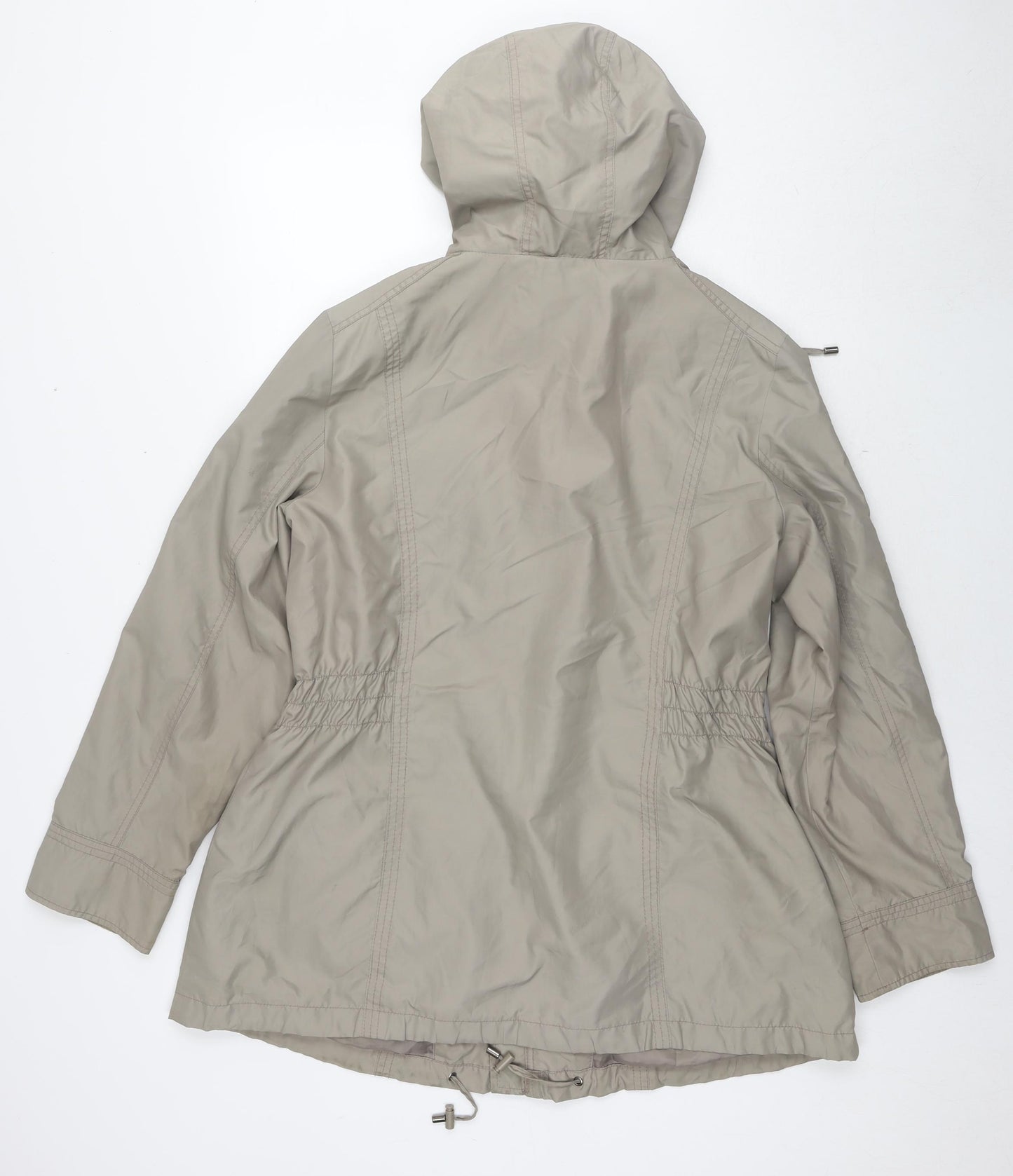 Debenhams Womens Brown Parka Jacket Size 16 Zip