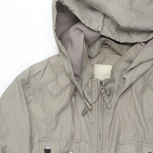 Debenhams Womens Brown Parka Jacket Size 16 Zip