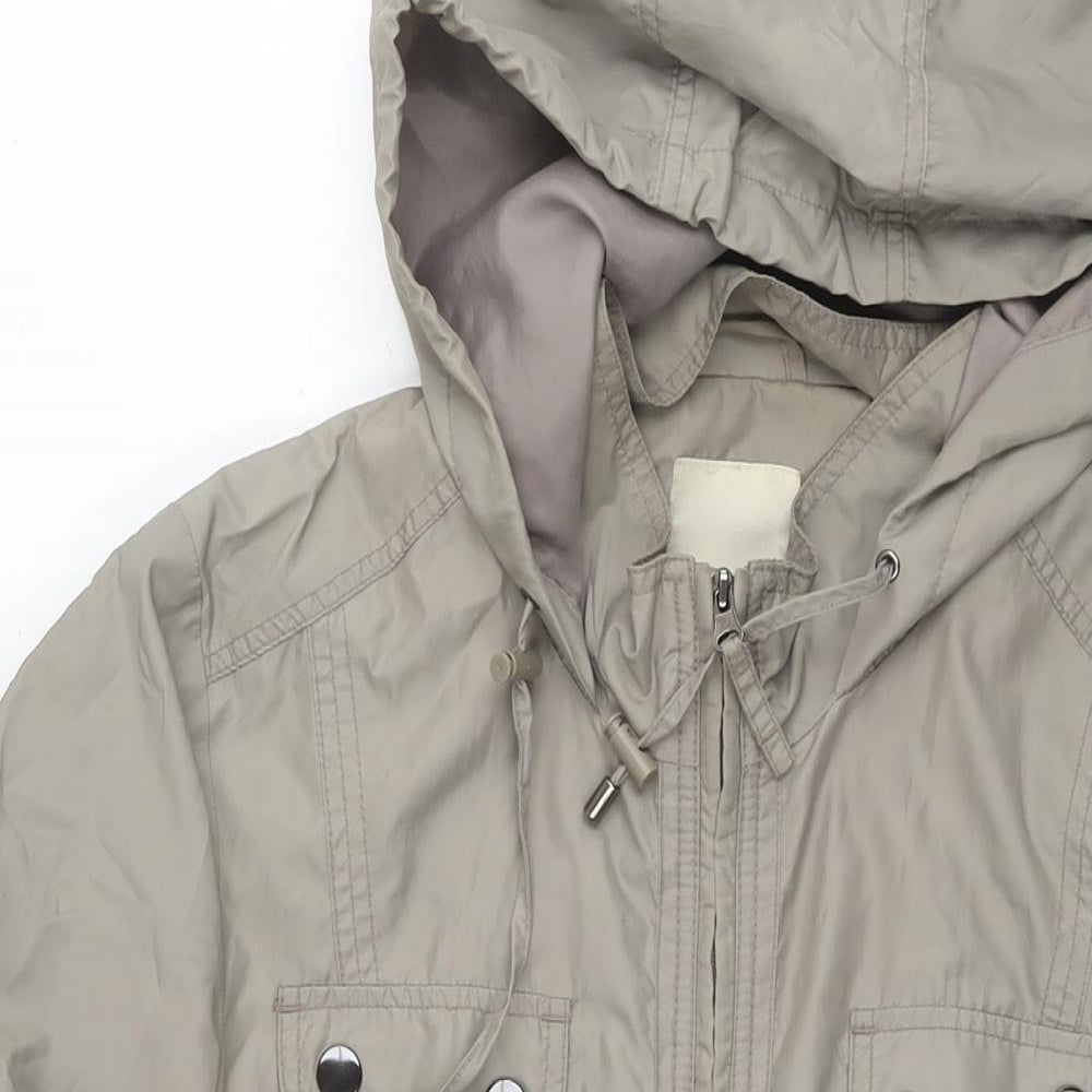 Debenhams Womens Brown Parka Jacket Size 16 Zip
