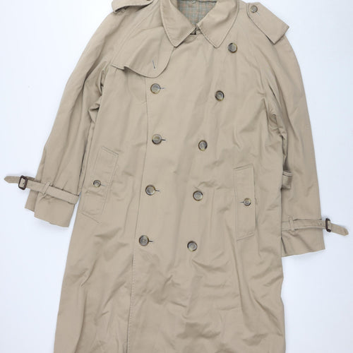 Marks and Spencer Mens Brown Trench Coat Coat Size M Button