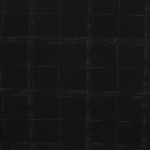 Marks and Spencer Womens Black Check Acrylic Pullover Sweatshirt Size L Pullover