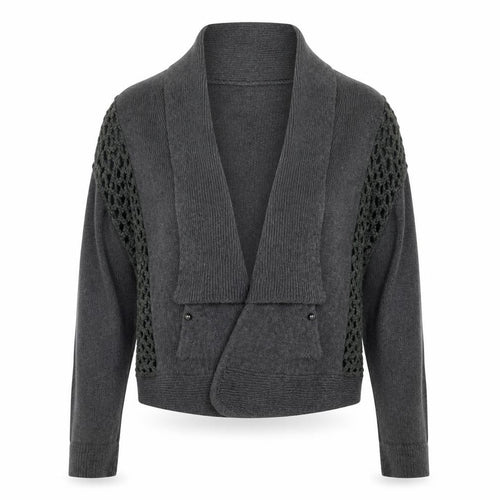 Marks and Spencer Womens Grey V-Neck Viscose Cardigan Jumper Size 18