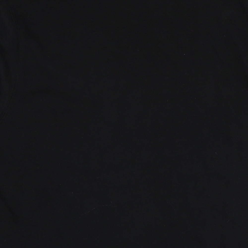 H&M Womens Black Cotton Jumper Dress Size S Round Neck Pullover