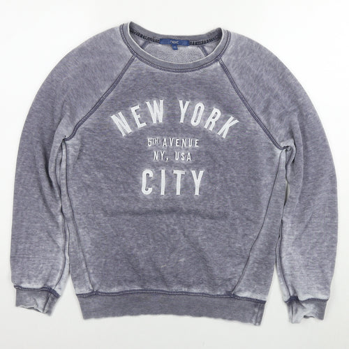 NEXT Womens Blue Cotton Pullover Sweatshirt Size XS Pullover - New York City