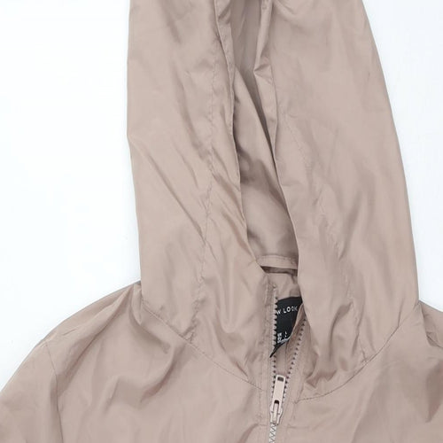 New Look Womens Beige Jacket Size L Zip