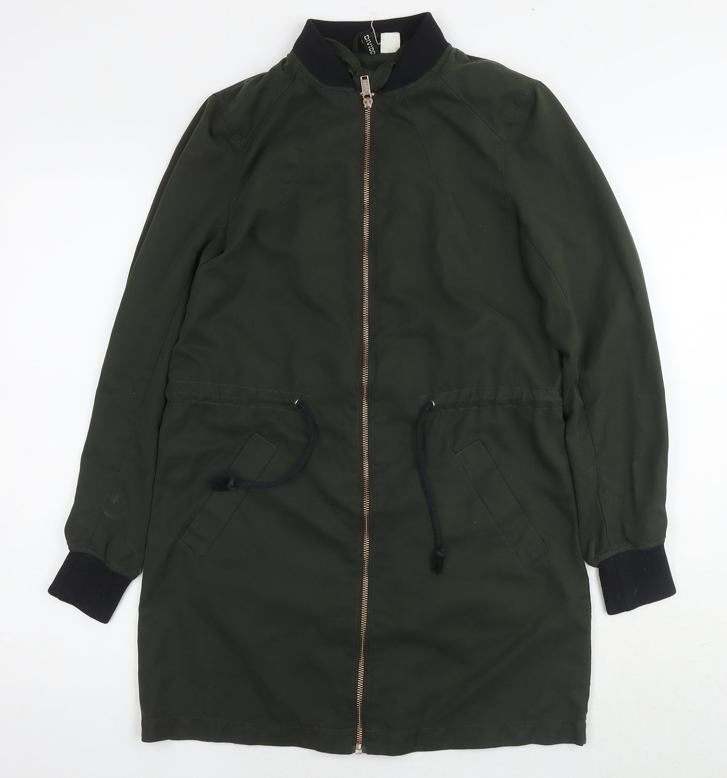H&M Womens Green Parka Jacket Size 8 Zip