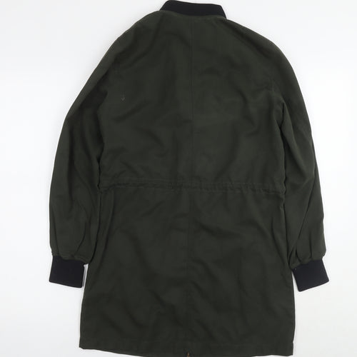 H&M Womens Green Parka Jacket Size 8 Zip