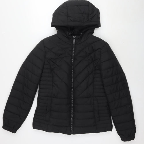 New Look Womens Black Jacket Size 12 Zip