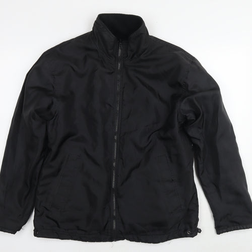 Crane Sports Mens Black Jacket Size M Zip - Reversible