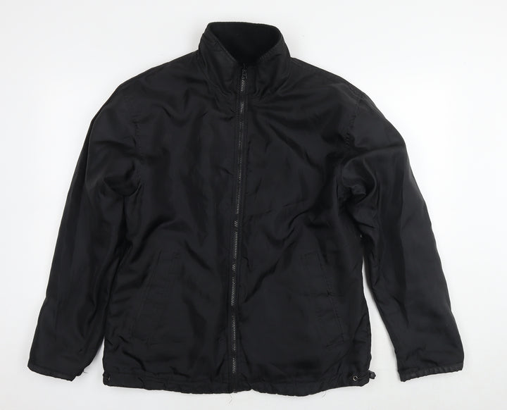Crane Sports Mens Black Jacket Size M Zip - Reversible