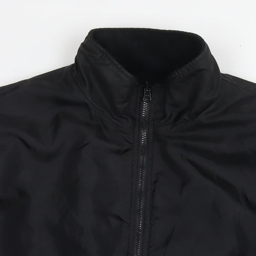 Crane Sports Mens Black Jacket Size M Zip - Reversible