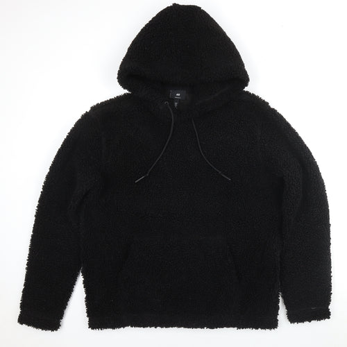 H&M Womens Black Polyester Pullover Sweatshirt Size M Pullover