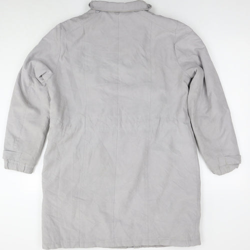 Bonmarché Womens Grey Overcoat Coat Size 14 Zip