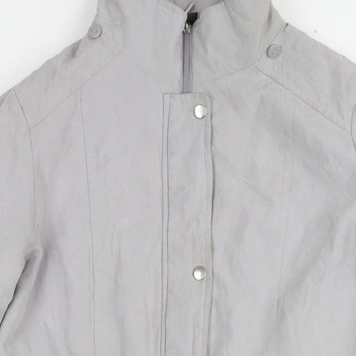 Bonmarché Womens Grey Overcoat Coat Size 14 Zip