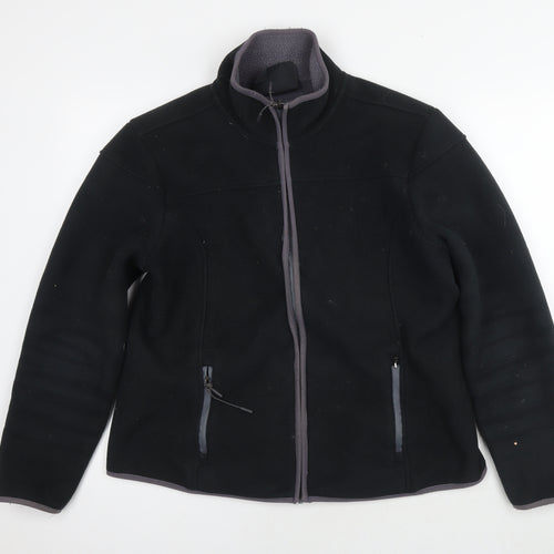 Marks and Spencer Womens Black Jacket Size 16 Zip