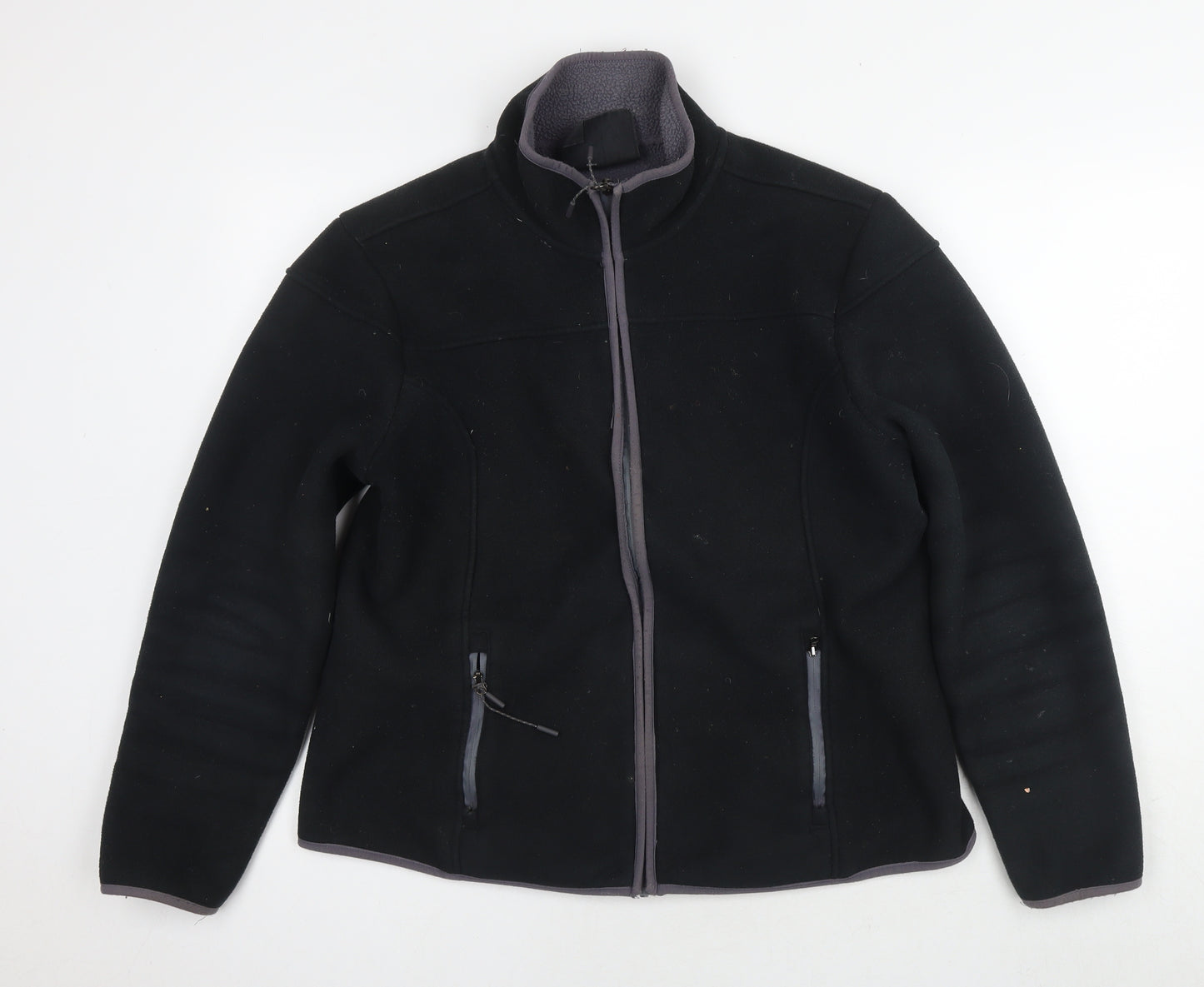 Marks and Spencer Womens Black Jacket Size 16 Zip