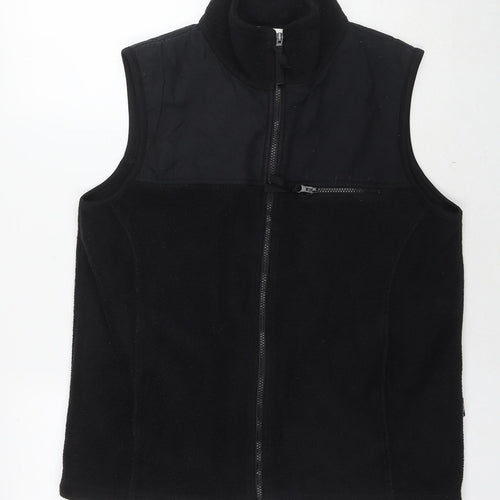 Bonmarché Womens Black Gilet Waistcoat Size M Zip