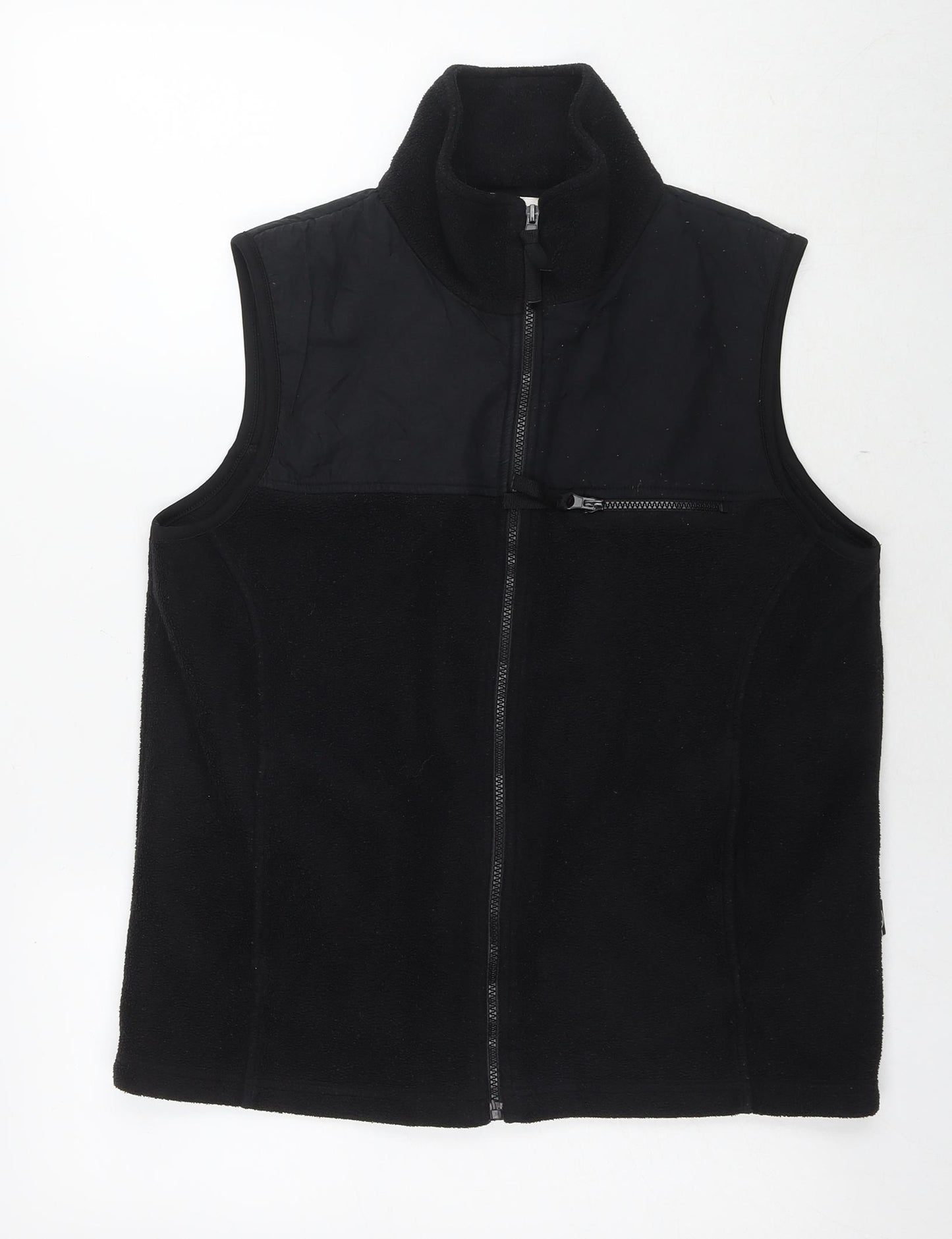 Bonmarché Womens Black Gilet Waistcoat Size M Zip