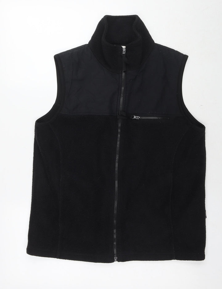 Bonmarché Womens Black Gilet Waistcoat Size M Zip