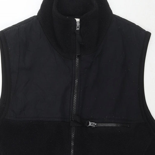 Bonmarché Womens Black Gilet Waistcoat Size M Zip