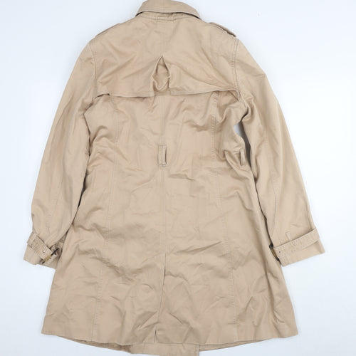 Marks and Spencer Womens Beige Trench Coat Coat Size 12 Button
