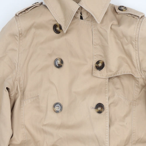 Marks and Spencer Womens Beige Trench Coat Coat Size 12 Button
