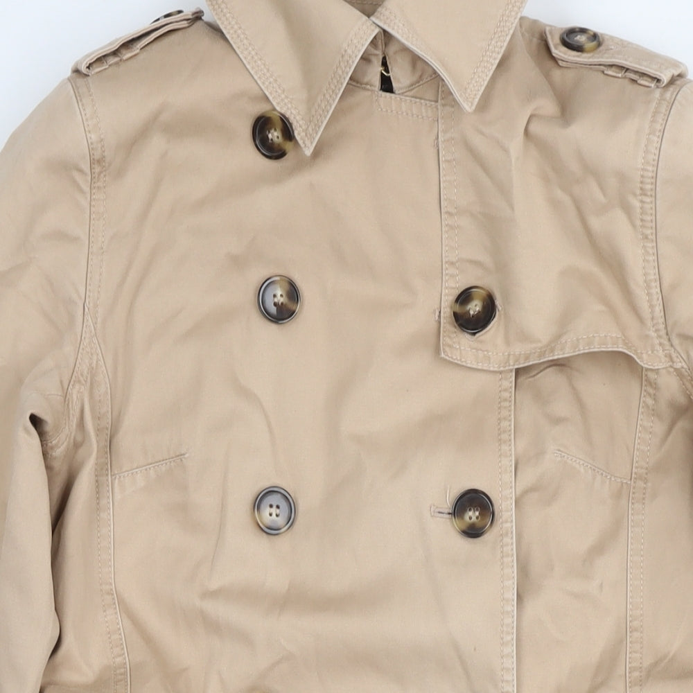 Marks and Spencer Womens Beige Trench Coat Coat Size 12 Button