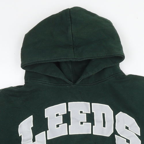 Leeds University Womens Green Polyester Pullover Hoodie Size S Pullover