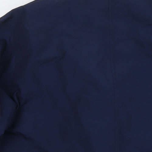 BHS Womens Blue Bomber Jacket Coat Size 12 Button - Reversible