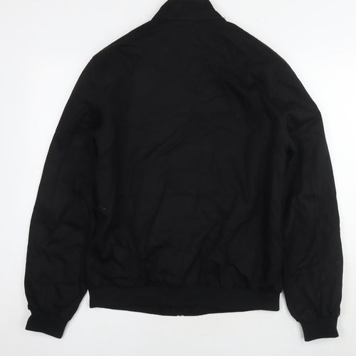 ASOS Mens Black Bomber Jacket Coat Size M Zip