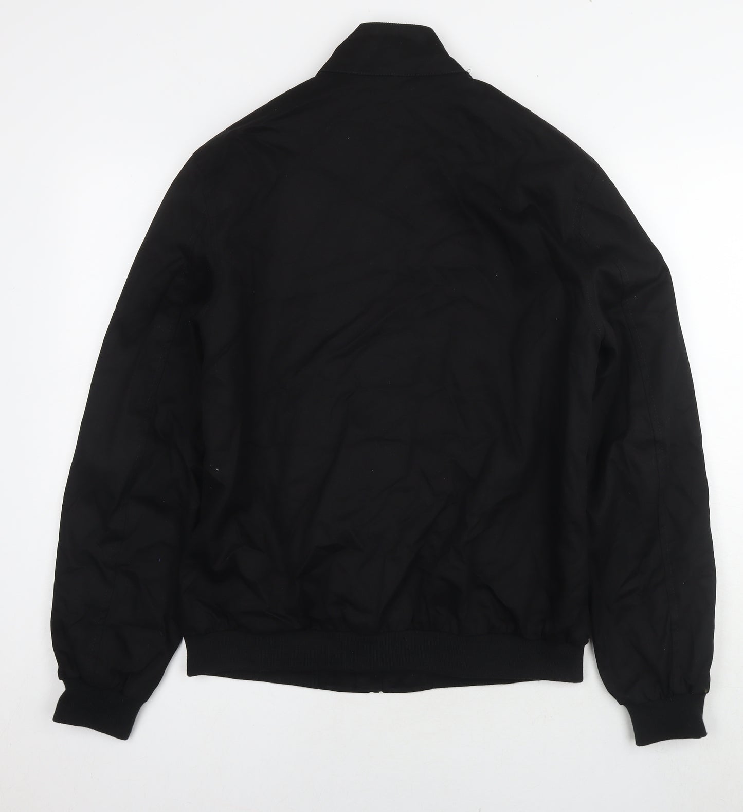 ASOS Mens Black Bomber Jacket Coat Size M Zip